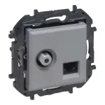 NILOE STEP - GN TV TYPU "F" TYPU GWIAZDA 1,5 DB + RJ 45 KAT. 6 UTP - ALUMINIUM