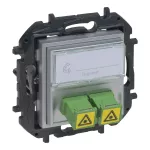 NILOE STEP - GNIAZDO ŚWIATŁOWODOWE PODWÓJNE 2XSC/APC - KOLOR ALUMINIUM