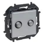 NILOE STEP - GN PODWÓJNE 2XTV TYPU "F" KOŃCOWE TYPU GWIAZDA, 1,5 DB - ALUMINIUM