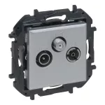 NILOE STEP - GNIAZDO TV-R-SAT PRZELOTOWE, 14 DB - KOLOR ALUMINIUM