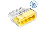 Szybkozłączka wtykowa SCP4 B10 transparentny/żółty (woreczek = 10 szt.)