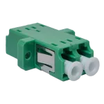 Adapter LC APC SM duplex zielony (z flanszą)