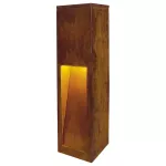RUSTY SLOT 50, lampa podłogowa outdoor, TC-DSE, IP44, żelazo zardzewiałe, D/S/W 12/12/50 cm, maks. 11W