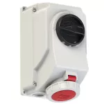 Gniazdo stałe z rozłącznikiem 0-1 duże blokada mechaniczna 16A 400V 3P+Z+N IP 67