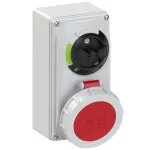 Gniazdo stałe z rozłącznikiem 0-1 małe blokada mechaniczna 32A 400V 3P+Z IP67