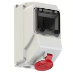 Gniazdo z miejscem na wyłącznik na szynę DIN TH 35 16A 400V 3P+Z IP44
