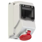 Gniazdo z miejscem na wyłącznik na szynę DIN TH 35 16A 400V 3P+Z+N IP44