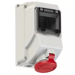 Gniazdo z miejscem na wyłącznik na szynę DIN TH 35 32A 400V 3P+Z IP44