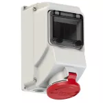 Gniazdo z miejscem na wyłącznik na szynę DIN TH 35 32A 400V 3P+Z+N IP44