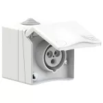 Gniazdo zabudowane seria DESIGN IP54 gniazdo nadtynkowe przelotowe 16A 2P+Z 230V