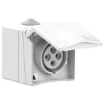 Gniazdo zabudowane seria DESIGN IP44 gniazdo nadtynkowe przelotowe 16A 3P+Z 400V