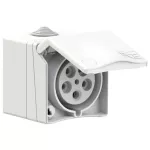 Gniazdo zabudowane seria DESIGN IP44 gniazdo nadtynkowe przelotowe 32A 3P+Z+N 400V