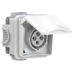 Gniazdo zabudowane seria DESIGN IP44 gniazdo podtynkowe przelotowe 16A 3P+Z 400V
