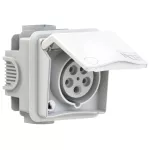 Gniazdo zabudowane seria DESIGN IP44 gniazdo podtynkowe przelotowe 16A 3P+Z+N 400V