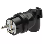 Wtyczka przenośna kątowa gumowa SCHUKO 16A 2P+Z 230V IP44 czarna
