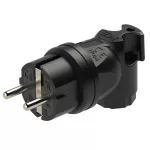 Wtyczka przenośna kątowa w pełni gumowa SCHUKO 16A 2P+Z 230V IP44 czarna