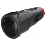 Gniazdo przenośne jednofazowe gumowe 10/16A 2 P+Z 230V IP44