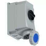 Gniazdo stałe z wyłącznikiem 63A 2P+Z 230V 50/60Hz 6h IP66/67