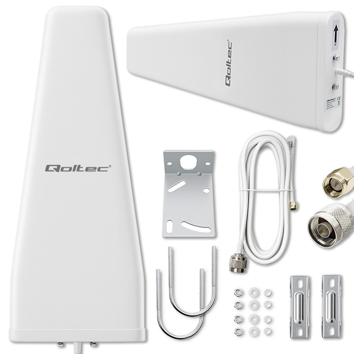 Qoltec Antena 4G LTE DUAL | 14dBi | dookólna | zewnętrzna 