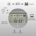 Qoltec Solarny regulator ładowania MPPT z czujnikiem temperatury 40A |12V / 24V | LCD | 2 x USB | Bluetooth | APP | GEL | LiFePO4