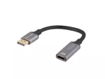 ADAPTER DISPLAYPORT(M)->HDMI(F) 4K NA KABLU 20CM SREBRNY LANBERG