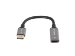 ADAPTER DISPLAYPORT(M)->HDMI(F) 4K NA KABLU 20CM SREBRNY LANBERG