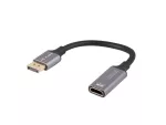 ADAPTER DISPLAYPORT(M)->HDMI(F) 8K NA KABLU 20CM SREBRNY LANBERG