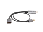 ADAPTER HDMI(M)->DISPLAYPORT(F) 4K NA KABLU 20CM SREBRNY LANBERG