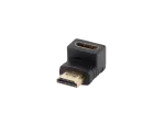 ADAPTER HDMI(M)->HDMI(F) 4K KĄTOWY DÓŁ CZARNY LANBERG