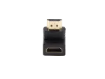ADAPTER HDMI(M)->HDMI(F) 4K KĄTOWY DÓŁ CZARNY LANBERG
