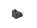 ADAPTER HDMI(M)->HDMI(F) 4K KĄTOWY DÓŁ CZARNY LANBERG