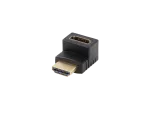 ADAPTER HDMI(M)->HDMI(F) 4K KĄTOWY GÓRA CZARNY LANBERG