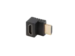 ADAPTER HDMI(M)->HDMI(F) 4K KĄTOWY GÓRA CZARNY LANBERG