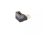 ADAPTER HDMI(M)->HDMI(F) 8K KĄTOWY DÓŁ ALUMINIUM SREBRNY LANBERG