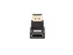 ADAPTER HDMI(M)->HDMI(F) 8K KĄTOWY DÓŁ ALUMINIUM SREBRNY LANBERG