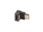 ADAPTER HDMI(M)->HDMI(F) 8K KĄTOWY DÓŁ ALUMINIUM SREBRNY LANBERG