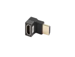 ADAPTER HDMI(M)->HDMI(F) 8K KĄTOWY GÓRA ALUMINIUM SREBRNY LANBERG