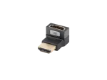 ADAPTER HDMI(M)->HDMI(F) 8K KĄTOWY GÓRA ALUMINIUM SREBRNY LANBERG