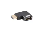 ADAPTER HDMI(M)->HDMI(F) 8K KĄTOWY LEWO ALUMINIUM SREBRNY LANBERG