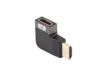 ADAPTER HDMI(M)->HDMI(F) 8K KĄTOWY LEWO ALUMINIUM SREBRNY LANBERG
