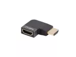 ADAPTER HDMI(M)->HDMI(F) 8K KĄTOWY PRAWO ALUMINIUM SREBRNY LANBERG