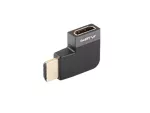 ADAPTER HDMI(M)->HDMI(F) 8K KĄTOWY PRAWO ALUMINIUM SREBRNY LANBERG