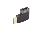 ADAPTER HDMI(M)->HDMI(F) 8K KĄTOWY PRAWO ALUMINIUM SREBRNY LANBERG