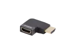 ADAPTER HDMI(M)->HDMI(F) 8K KĄTOWY PRAWO ALUMINIUM SREBRNY LANBERG