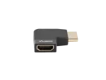 ADAPTER HDMI(M)->HDMI(F) 8K KĄTOWY PRAWO ALUMINIUM SREBRNY LANBERG