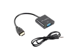 ADAPTER HDMI(M)->VGA(F)+MINIJACK 3.5MM(F) NA KABLU 20CM LANBERG
