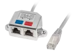ADAPTER ROZDZIELACZ LAN RJ45->2X RJ45 FTP NA KABLU (2 URZĄDZENIA NA 1 KABLU) LANBERG