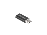 ADAPTER USB-C(F) 2.0->USB MICRO(M) CZARNY LANBERG