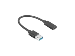 ADAPTER USB-C(F) 3.1->USB-A(M) NA KABLU 15CM OTG CZARNY LANBERG