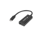 ADAPTER USB-C(M) 3.1->DISPLAYPORT(F) NA KABLU 15CM CZARNY LANBERG
